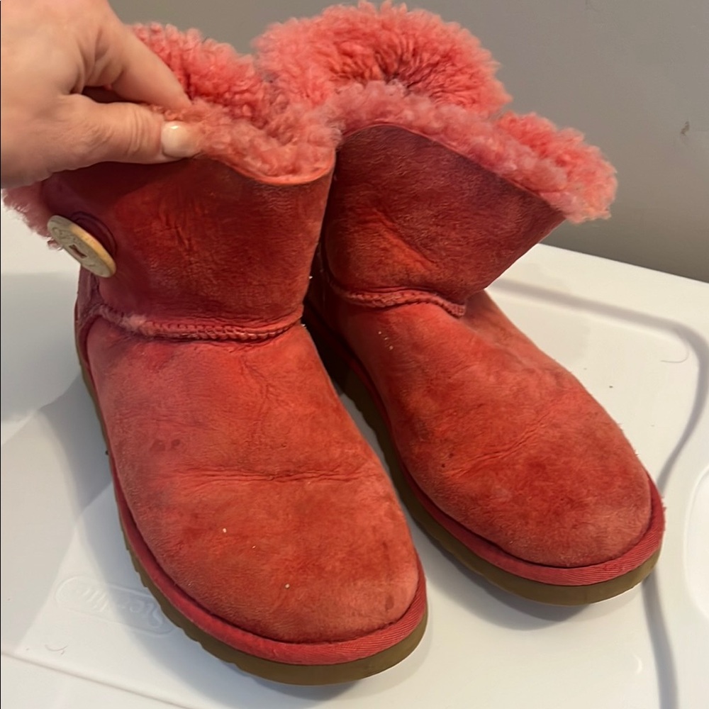 UGG Pink Shearling Boots